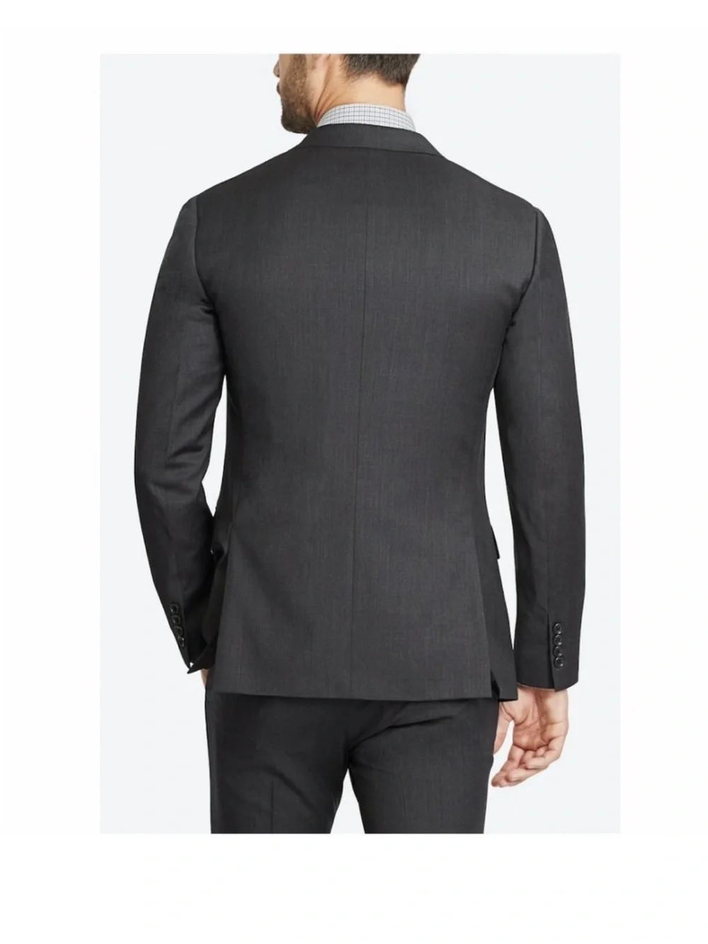 BONOBOS Jetsetter Slim Fit Stretch Italian Wool Suit 38S / 31 Dark Charcoal Gray